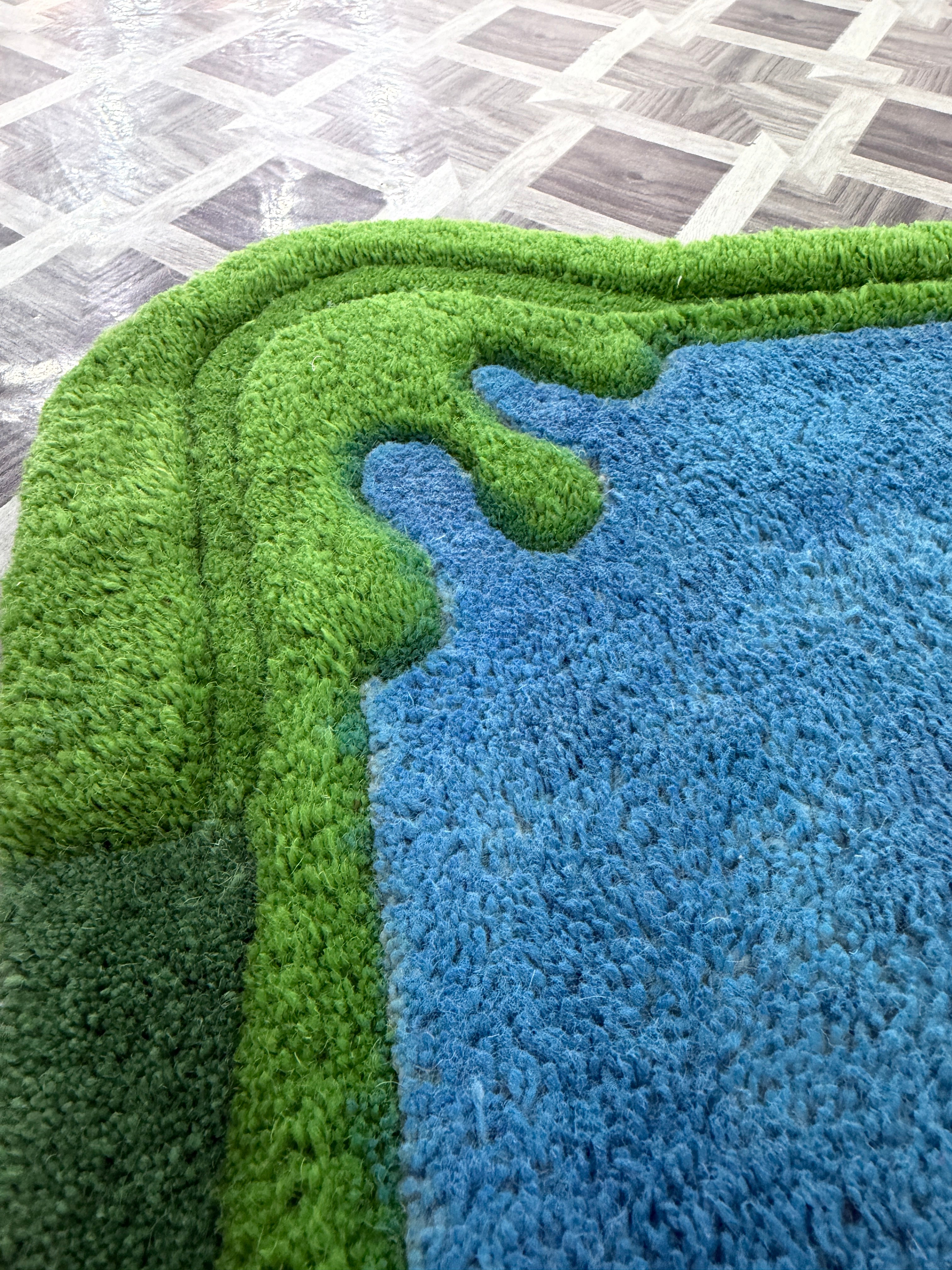 Frog Rug for Kids, Handmade Frog Area Rug, Cute Nursery Rug, Green Animal Rug, Kids Room Decor, Playroom Carpet, Custom Rug
