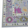 Hand-Knotted Oushak Wool Rug: Gray & Purple Turkish Knot, 8x10 Vintage Style