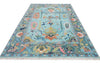 Handmade Oushak Wool Rug: Vintage Turkish Knot Area Rug, 8x10