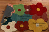 Handmade Wool Tufted Rug - Modern Floral Design 3x5 Area Rug for Cozy Spaces