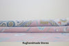 Hand-Knotted Oushak Wool Rug: Soft Pink, Blue & Beige, Turkish Knot 8x10