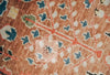 Hand-Knotted Tree of Life Wool Rug: Persian Style, Orange Cream Rust