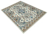Handmade Oushak Wool Rug: Beige & Brown Turkish Knot, 8x10 Area Rug