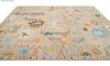 Hand-Knotted Oushak Wool Rug: Vintage Turkish Knot Area Rug