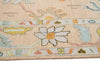 Hand-Knotted Oushak Wool Rug: Vintage Turkish Knot Area Rug