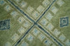Handmade Oushak Wool Rug: Olive Green, Beige & Gray Turkish Knot