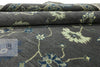 Hand-Knotted Oushak Wool Rug: Traditional Floral Design, Muted Gray, 8x10 Area Rug