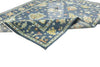 Handmade Oushak knotted  Wool Rug: Olive Blue and Beige & Gray Turkish Knot