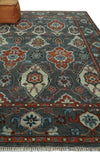 Knotted Oushak Wool Rug: Vintage Turkish Area Rug, 8x10