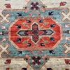 Hand-Knotted Oushak Wool Rug: Vintage Turkish Floral Design