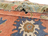 Hand-Knotted Oushak Wool Rug: Floral Turkish Area Rug, 8x10