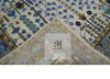 Handmade Oushak Wool Rug: Gray, Cream & Blue Turkish Knot, 8x10 Area Rug