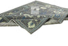 Hand-Knotted Oushak Wool Rug: Traditional Floral Design, Muted Gray, 8x10 Area Rug