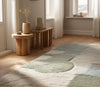 Handmade Wool Tufted Rug: Modern Geometric Pastel Carpet, 6x9