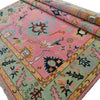 Handwoven Oushak Rug: Pastel Pink Turkish Boho Decor (8x10, 9x12 Area Rugs Available)