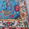Handmade Oushak Wool Rug: Turkish Knot Area Rug, Dark Blue, 8x10
