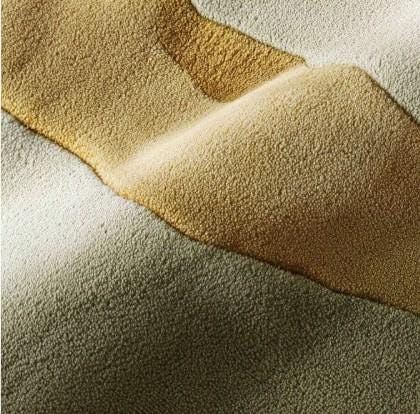 3D Curved Wool Tufted Rug: Abstract Texture, Modern Living Room Decor