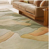 3D Curved Wool Tufted Rug: Abstract Texture, Modern Living Room Decor
