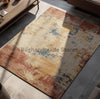 Handwoven Oushak Rug: Pastel Yellow, Aqua & Mustard Boho Decor