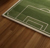 Handmade Soccer Field Rug, Tufted Wool Carpet for Kids Playroom