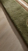 Handmade Tufted Wool Sports Rug: Kids Playroom, Green & Custom