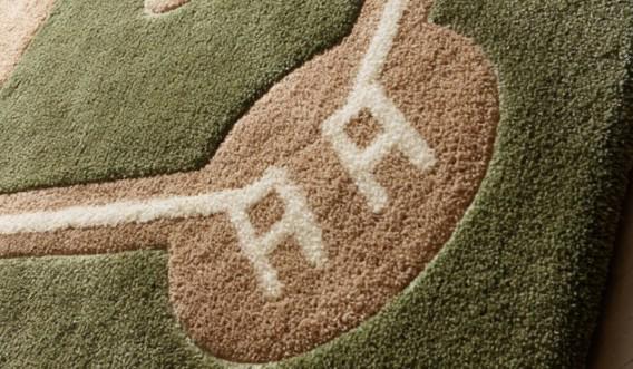 Handmade Tufted Wool Sports Rug: Kids Playroom, Green & Custom