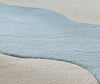 Handmade Sky Blue Wool Rug: Sports Theme Kids Playroom Carpet