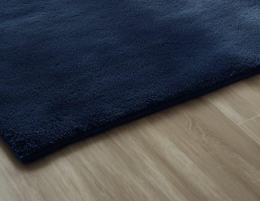 Handmade Wool Tufted Area Rug: Navy Blue Floral Design,9x12 feet