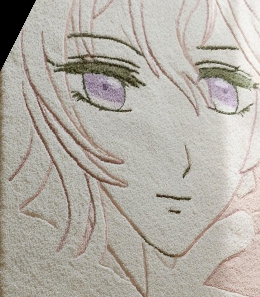 Handmade Anime Girl Wool Rug: Kawaii Pastel Decor