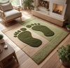 Handmade Wool Tufted Rug 6x9 – Light Green Beige, Modern Design