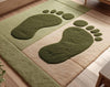 Handmade Wool Tufted Rug 6x9 – Light Green Beige, Modern Design