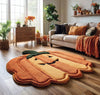 Handmade Wool Pumpkin Rug: Halloween Autumn Decor