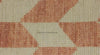 Hand-Knotted Oushak Wool Rug: Terracotta Pink Geometric Turkish Knot