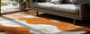 Handmade Tufted Wool Area Rug: Soft White & Brown Floral Design
