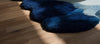 Handmade Wool Tufted Area Rug: Modern White & Blue Textured Carpet (6x9