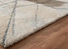 Handmade Wool Tufted Area Rug: Ivory Plush Geometric Design