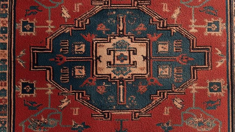 Hand-Knotted Oushak Wool Rug: Floral Medallion, Soft Hues, 8x10 Area Rug