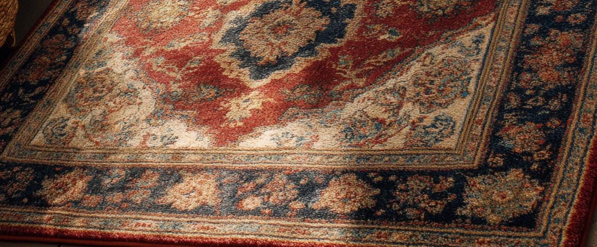 Hand-Knotted Oushak Wool Rug: Floral Medallion, Soft Hues, Size- 9x12 feet rug