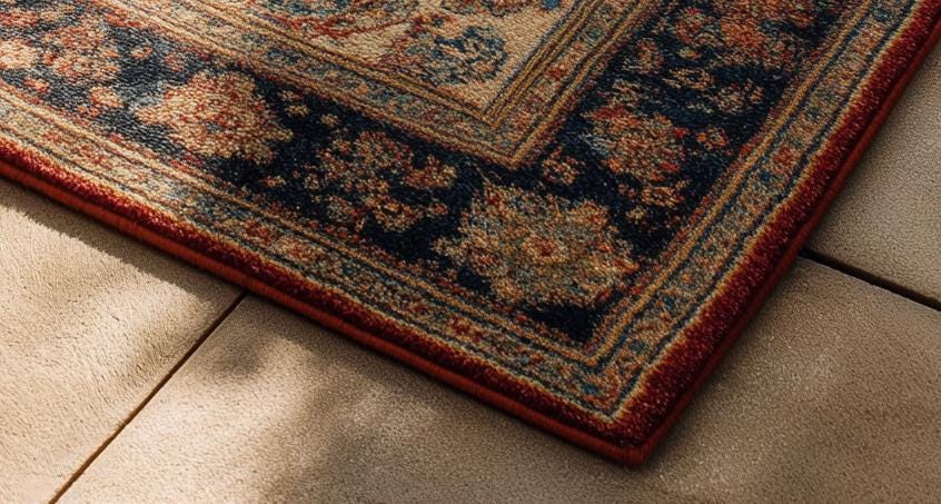 Hand-Knotted Oushak Wool Rug: Floral Medallion, Soft Hues, Size- 9x12 feet rug