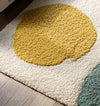 Hand-Tufted Wool Rug: Pastel Circle Design, Modern Plush Carpet size-6x9 feet