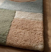 Handmade Wool Tufted Rug: Modern Geometric Pastel Carpet, 6x9