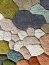 Handmade Wool Tufted Moss Rug: Nature-Inspired Forest Floor Carpet