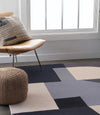 Handmade Wool Tufted Rug: Modern Geometric Design, 8x10 Living Room Rug