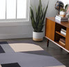 Handmade Wool Tufted Rug: Modern Geometric Design, 8x10 Living Room Rug