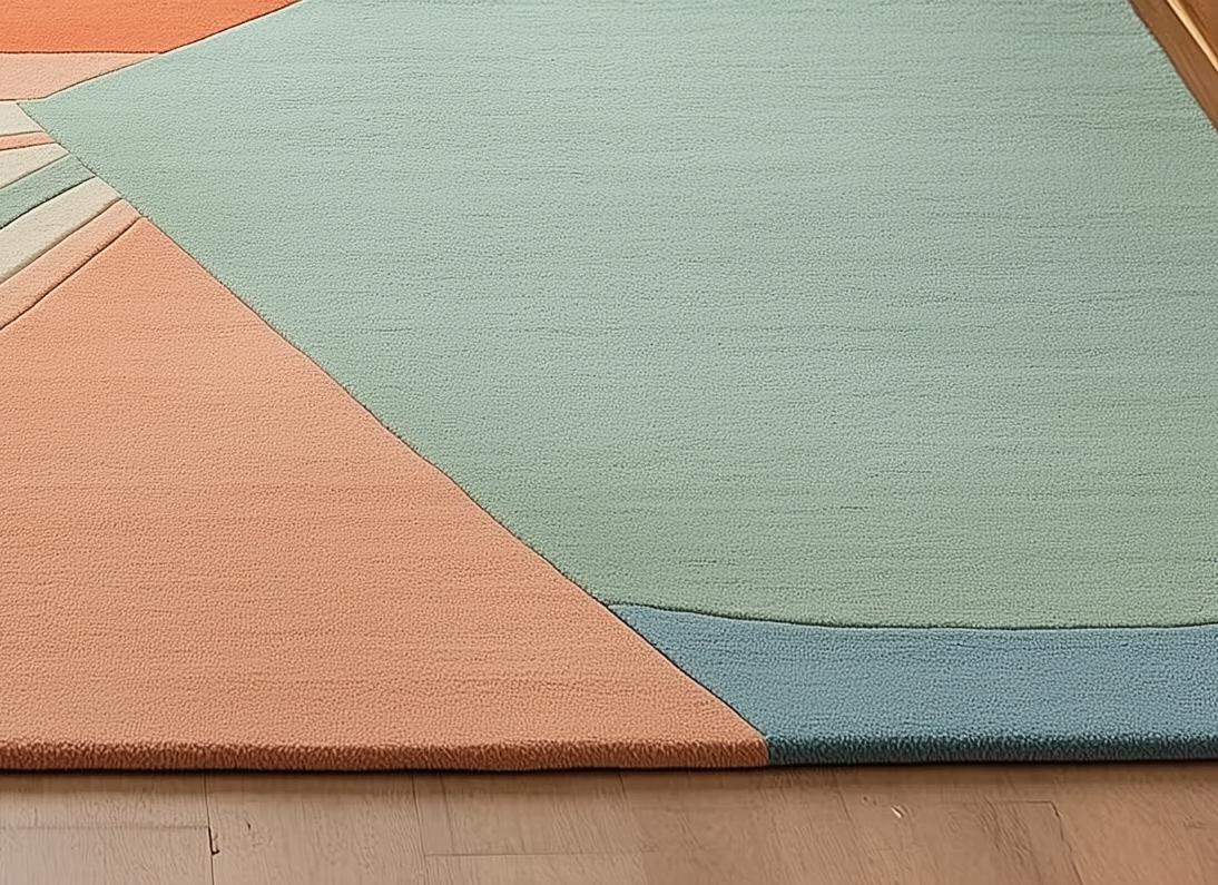 Colorful Geometric Wool Tufted Rug 8x10 for Cozy Living Room Chic Artistry