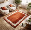 Hand-Tufted Wool Shag Rug: Moroccan Abstract Geometric Decor