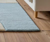 Handmade Sky Blue Wool Rug: Sports Theme Kids Playroom Carpet