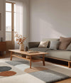 Handmade Wool Tufted Rug: Modern Geometric Design