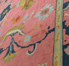 Handmade Oushak Wool Rug: Pink & Sky Blue Turkish Knot, 8x10