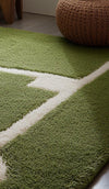 Baseball Field Wool Rug: Handmade Sports Kids Playroom Carpet
